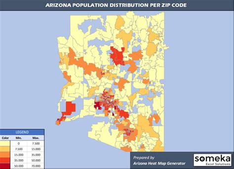 Zip Code Map of Arizona